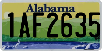AL license plate 1AF2635