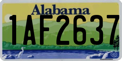 AL license plate 1AF2637