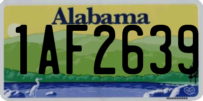 AL license plate 1AF2639