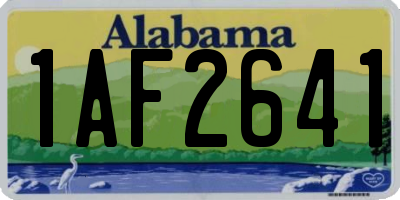 AL license plate 1AF2641