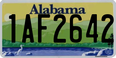 AL license plate 1AF2642
