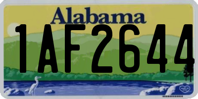 AL license plate 1AF2644