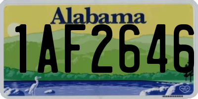 AL license plate 1AF2646