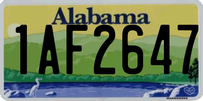 AL license plate 1AF2647