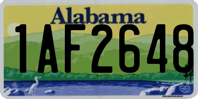 AL license plate 1AF2648