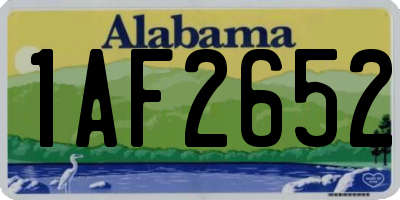 AL license plate 1AF2652