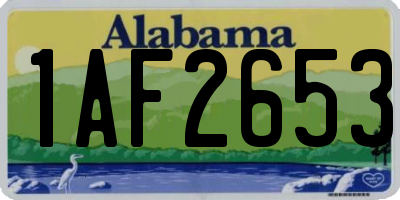 AL license plate 1AF2653