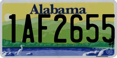 AL license plate 1AF2655
