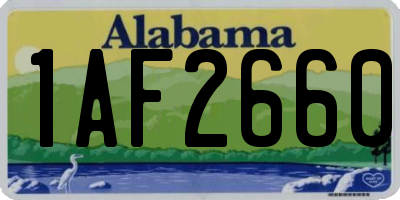 AL license plate 1AF2660