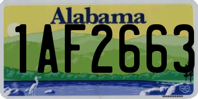 AL license plate 1AF2663