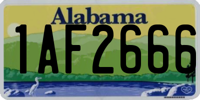 AL license plate 1AF2666