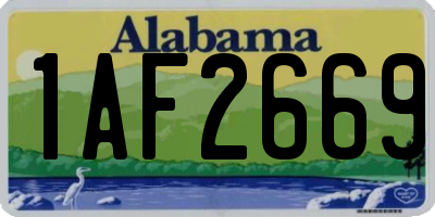 AL license plate 1AF2669