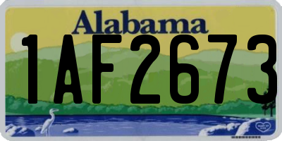AL license plate 1AF2673