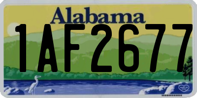 AL license plate 1AF2677