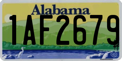 AL license plate 1AF2679