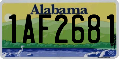 AL license plate 1AF2681