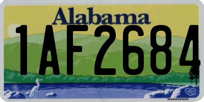 AL license plate 1AF2684