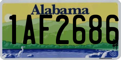 AL license plate 1AF2686