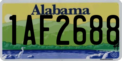 AL license plate 1AF2688