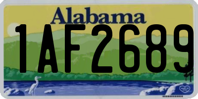 AL license plate 1AF2689
