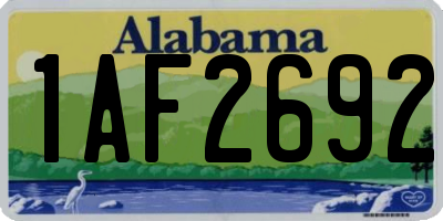 AL license plate 1AF2692