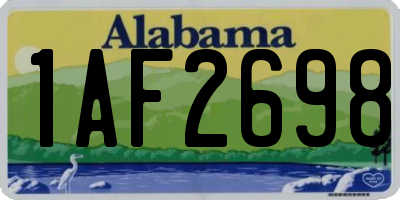 AL license plate 1AF2698