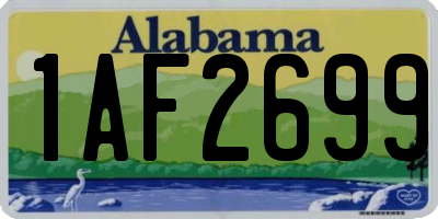 AL license plate 1AF2699