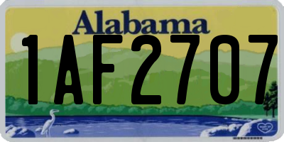 AL license plate 1AF2707