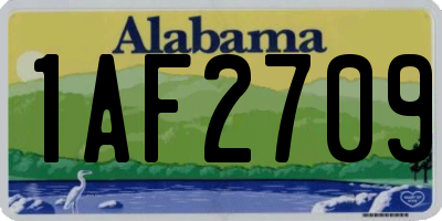AL license plate 1AF2709
