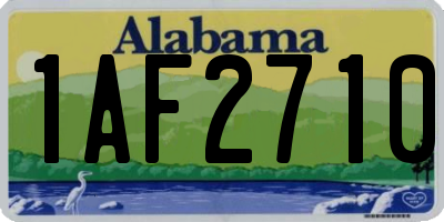 AL license plate 1AF2710