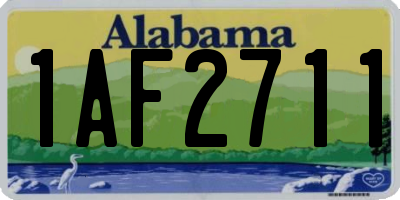 AL license plate 1AF2711