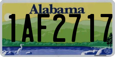 AL license plate 1AF2717