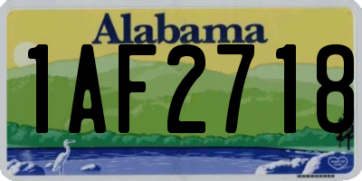 AL license plate 1AF2718