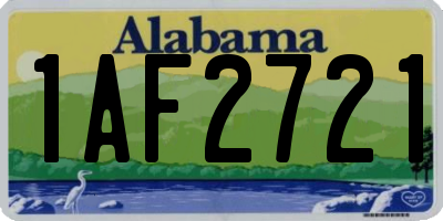 AL license plate 1AF2721