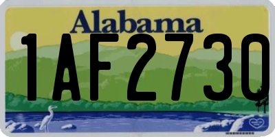 AL license plate 1AF2730