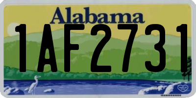 AL license plate 1AF2731