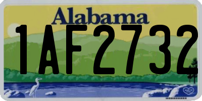 AL license plate 1AF2732