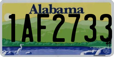 AL license plate 1AF2733