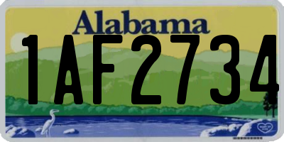 AL license plate 1AF2734