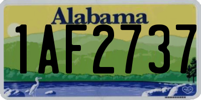 AL license plate 1AF2737