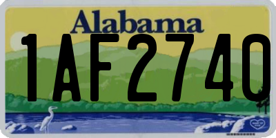 AL license plate 1AF2740
