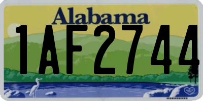 AL license plate 1AF2744