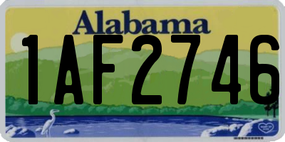 AL license plate 1AF2746