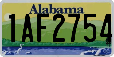AL license plate 1AF2754