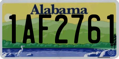 AL license plate 1AF2761