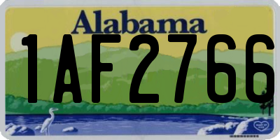 AL license plate 1AF2766