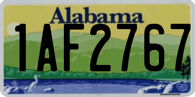 AL license plate 1AF2767