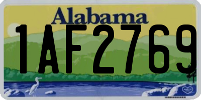 AL license plate 1AF2769