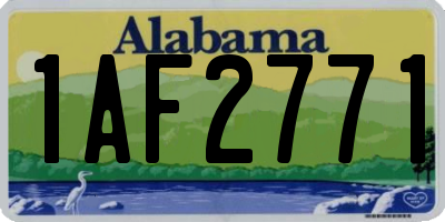 AL license plate 1AF2771
