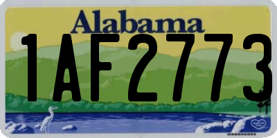 AL license plate 1AF2773